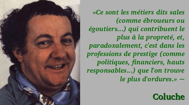 Coluche et les métiers