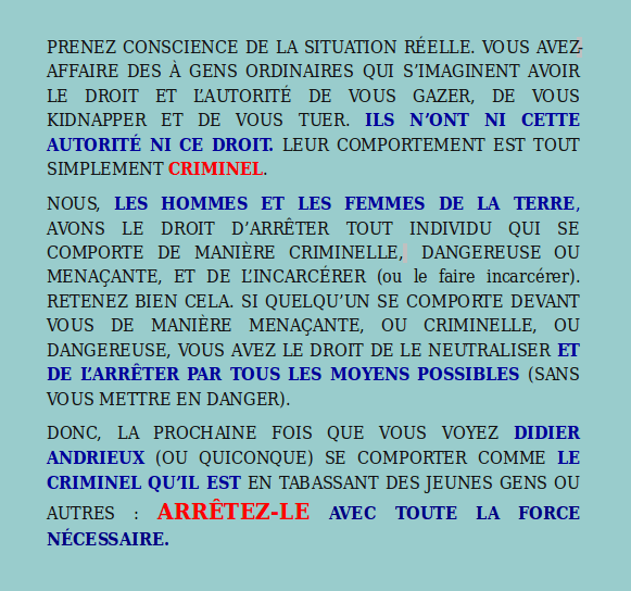 prendre de conscience de ce qui est