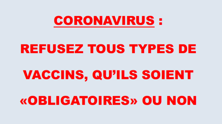 Refusez les vaccins