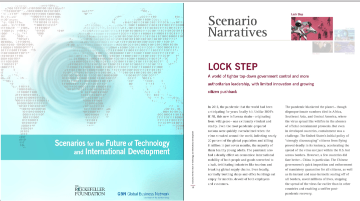 Narratives du scénario Rockefeller